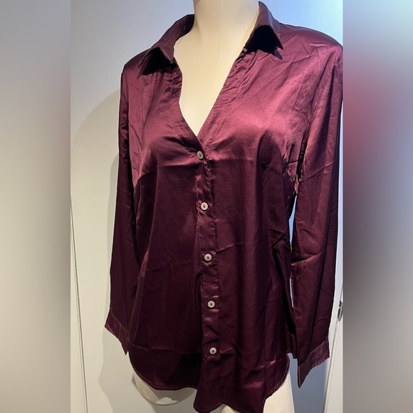 Paparazzi purple dressy blouse NWT button up top - Picture 1 of 16